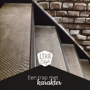 Trap bekleden met leer